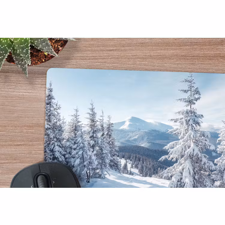 Muismat - Winterlandschap - Natuur - Berg - Bomen - Sneeuw — 4