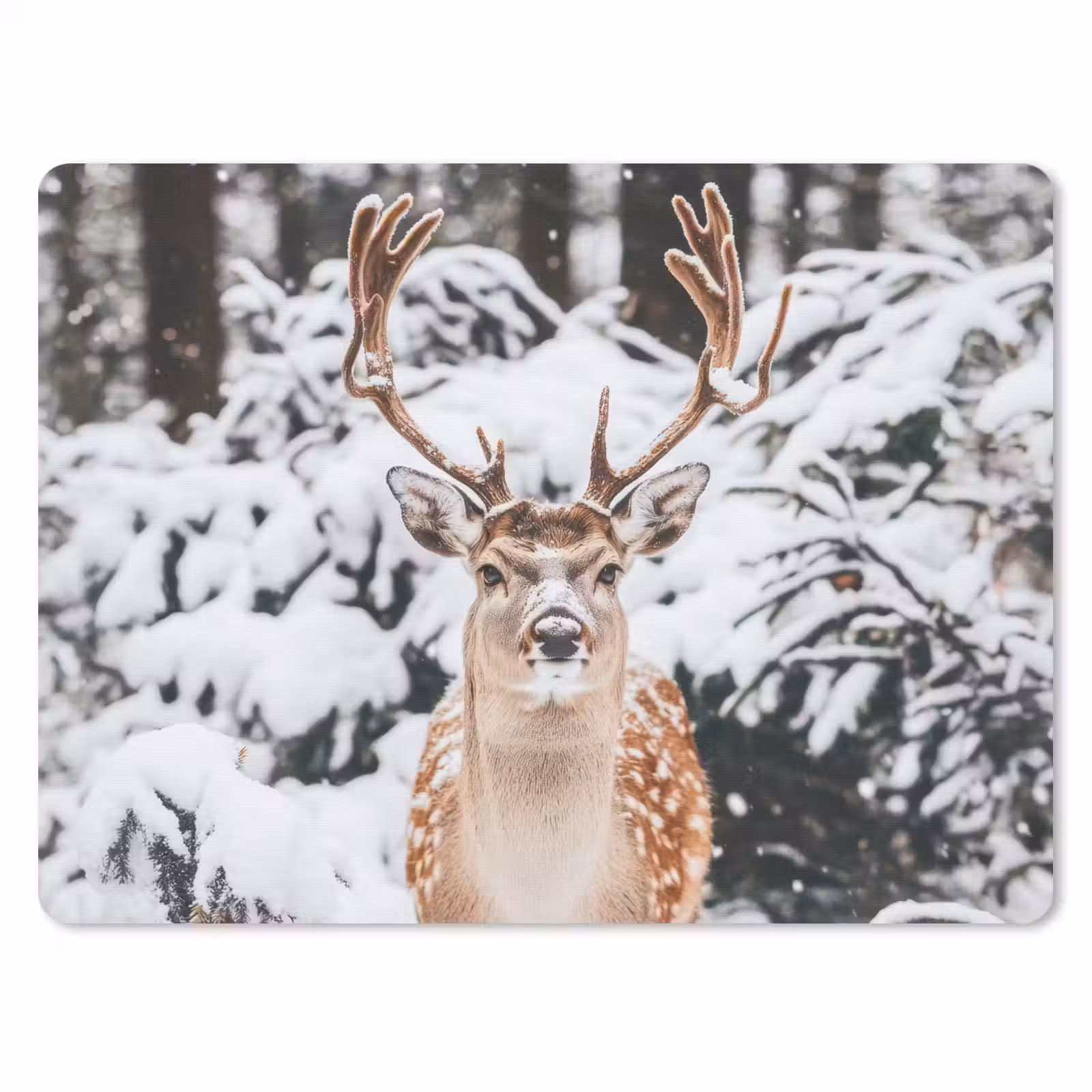 Muismat - Hert - Sneeuw - Winter - Bos - Dieren — 1