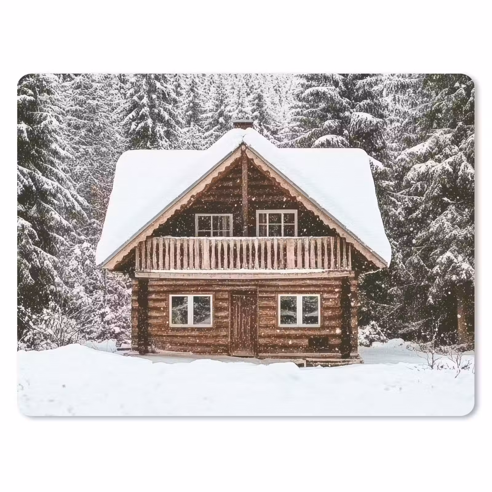 Muismat - Huis - Bos - Winter - Natuur - Sneeuw — 1