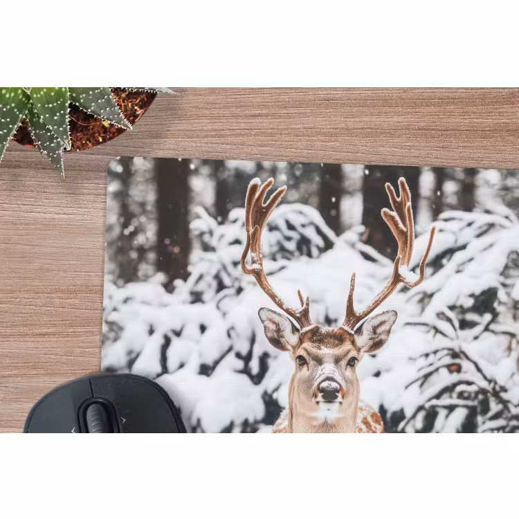 Muismat - Hert - Sneeuw - Winter - Bos - Dieren — 4