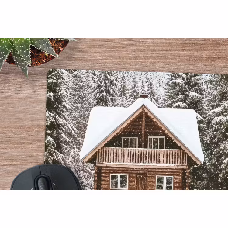 Muismat - Huis - Bos - Winter - Natuur - Sneeuw — 4