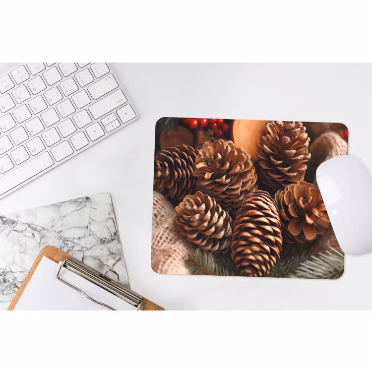 Muismat - Dennenappels - Boom - Winter - Natuur - Bruin — 2