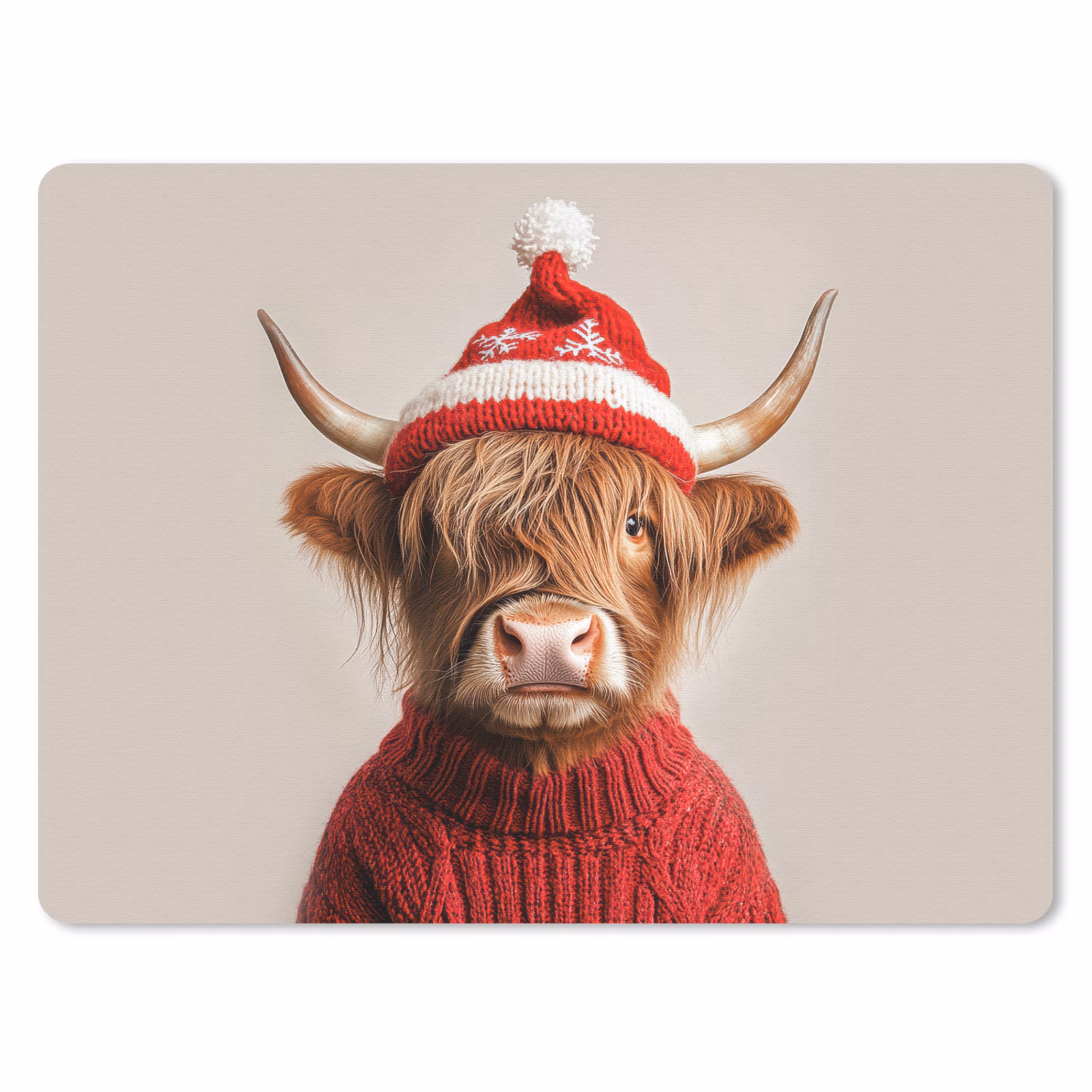 Muismat - Schotse Hooglander - Kerst - Muts - Trui - Winter — 1