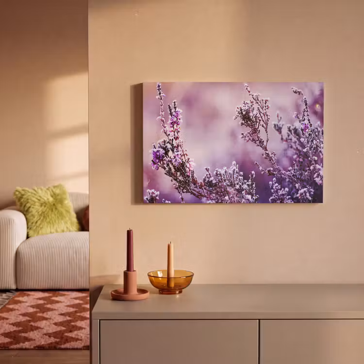 Canvas schilderij - Lavendel - Winter - Bloemen - Paars — 2