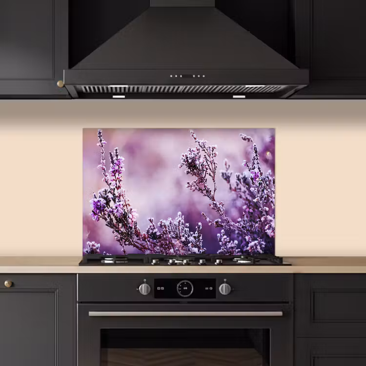 Keuken achterwand - Lavendel - Winter - Bloemen - Paars — 2