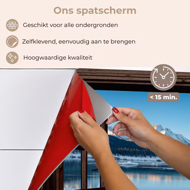 Keuken achterwand - Doorkijk - Winterlandschap - Meer - Bergen - Uitzicht — 4