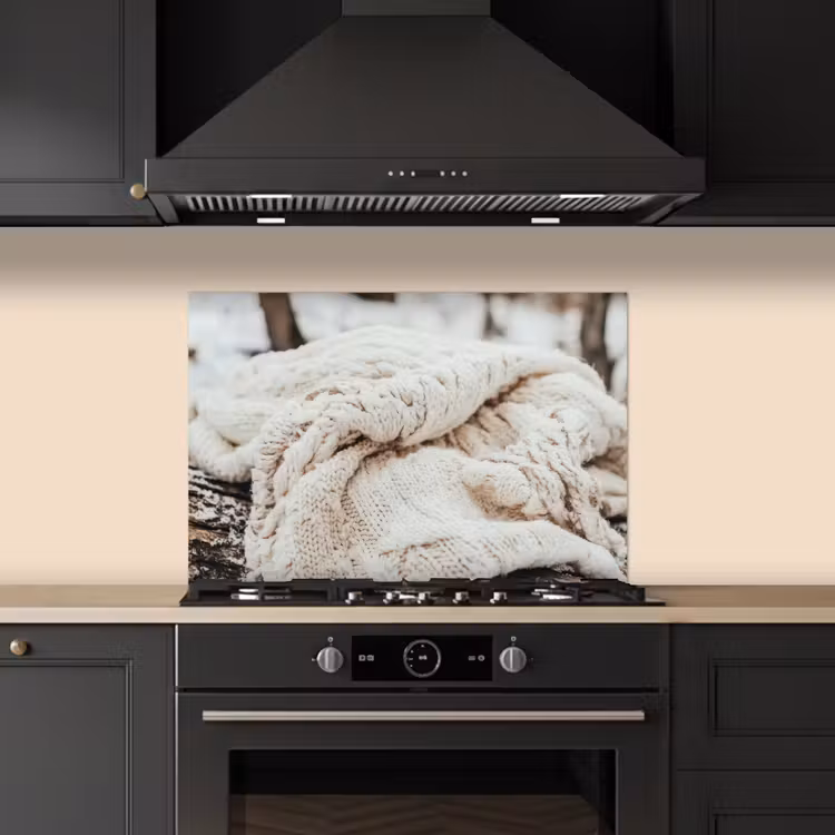 Keuken achterwand - Deken - Wit - Boomstronk - Winter - Sneeuw — 2