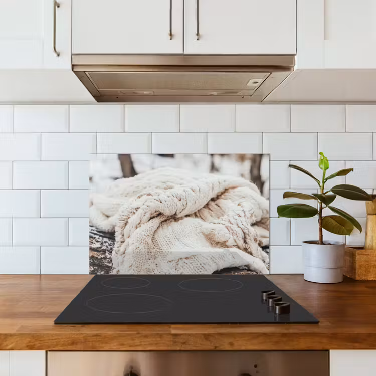 Keuken achterwand - Deken - Wit - Boomstronk - Winter - Sneeuw — 6
