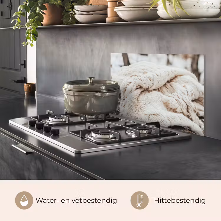 Keuken achterwand - Deken - Wit - Boomstronk - Winter - Sneeuw — 7