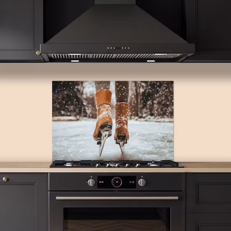 Keuken achterwand - Schaatsen - IJs - Winter - Sneeuw — 2