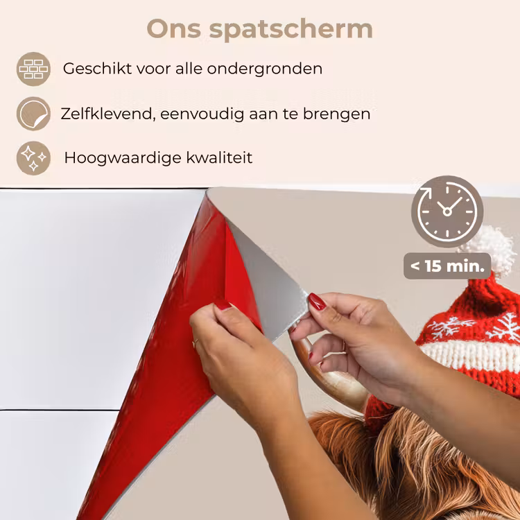 Keuken achterwand - Schotse Hooglander - Kerst - Muts - Trui - Winter — 4