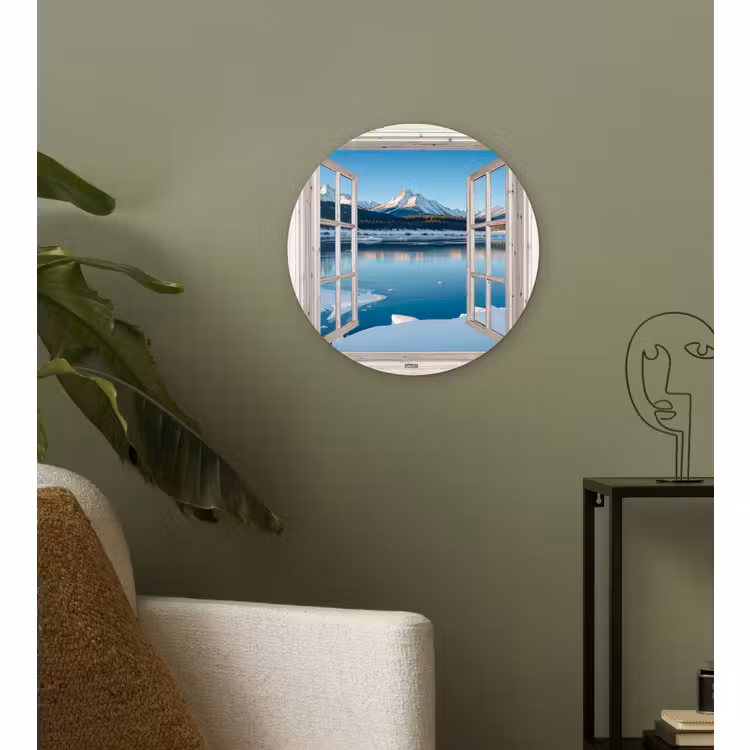 Muurcirkel - Landschap - Winter - Meer - Bergen - Uitzicht - Doorkijk - Licht — 3