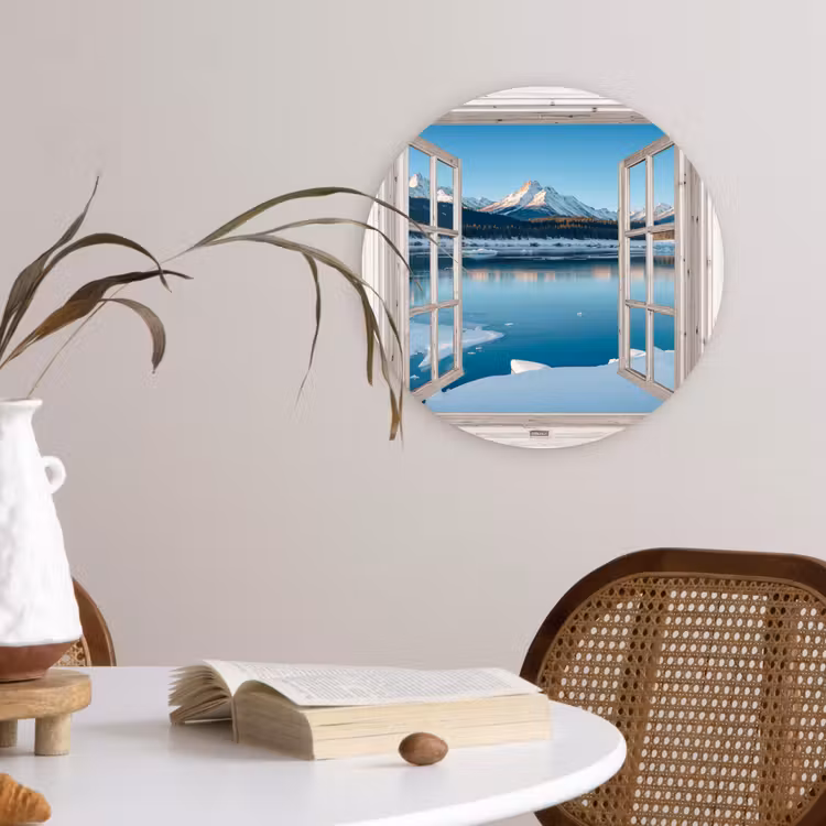 Muurcirkel - Landschap - Winter - Meer - Bergen - Uitzicht - Doorkijk - Licht — 4