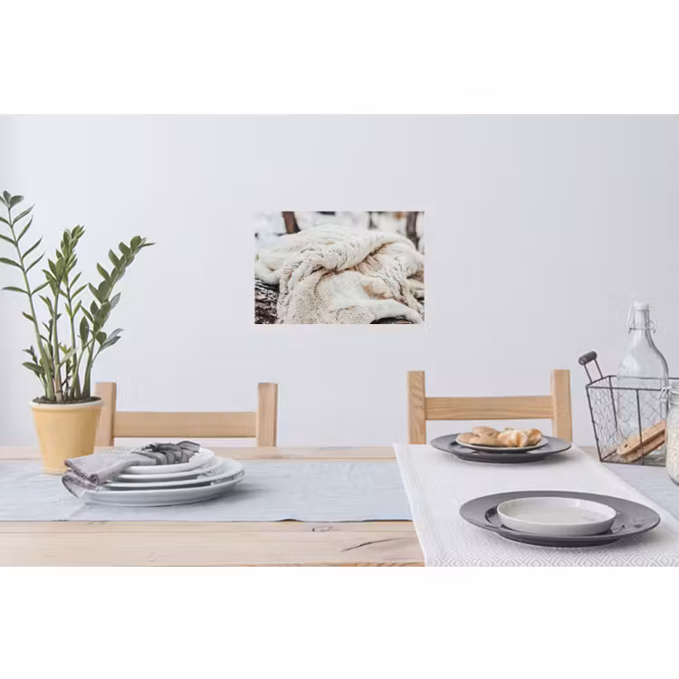 Muursticker - Deken - Wit - Boomstronk - Winter - Sneeuw — 3