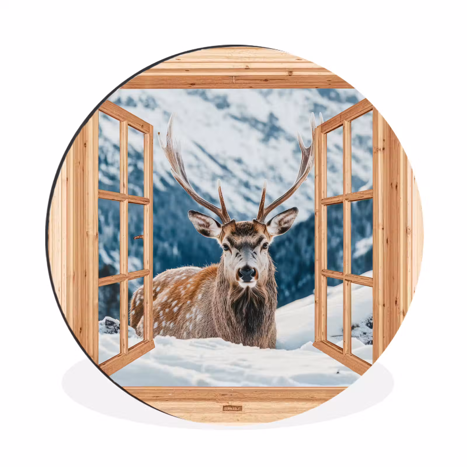 Doorkijk - Hert - Landschap - Winter - Natuur - Dieren - Bergen — 1
