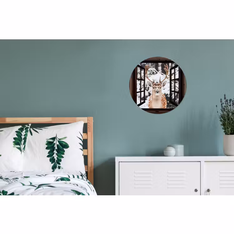 Hert - Sneeuw - Winter - Bos - Dieren - Doorkijk — 4