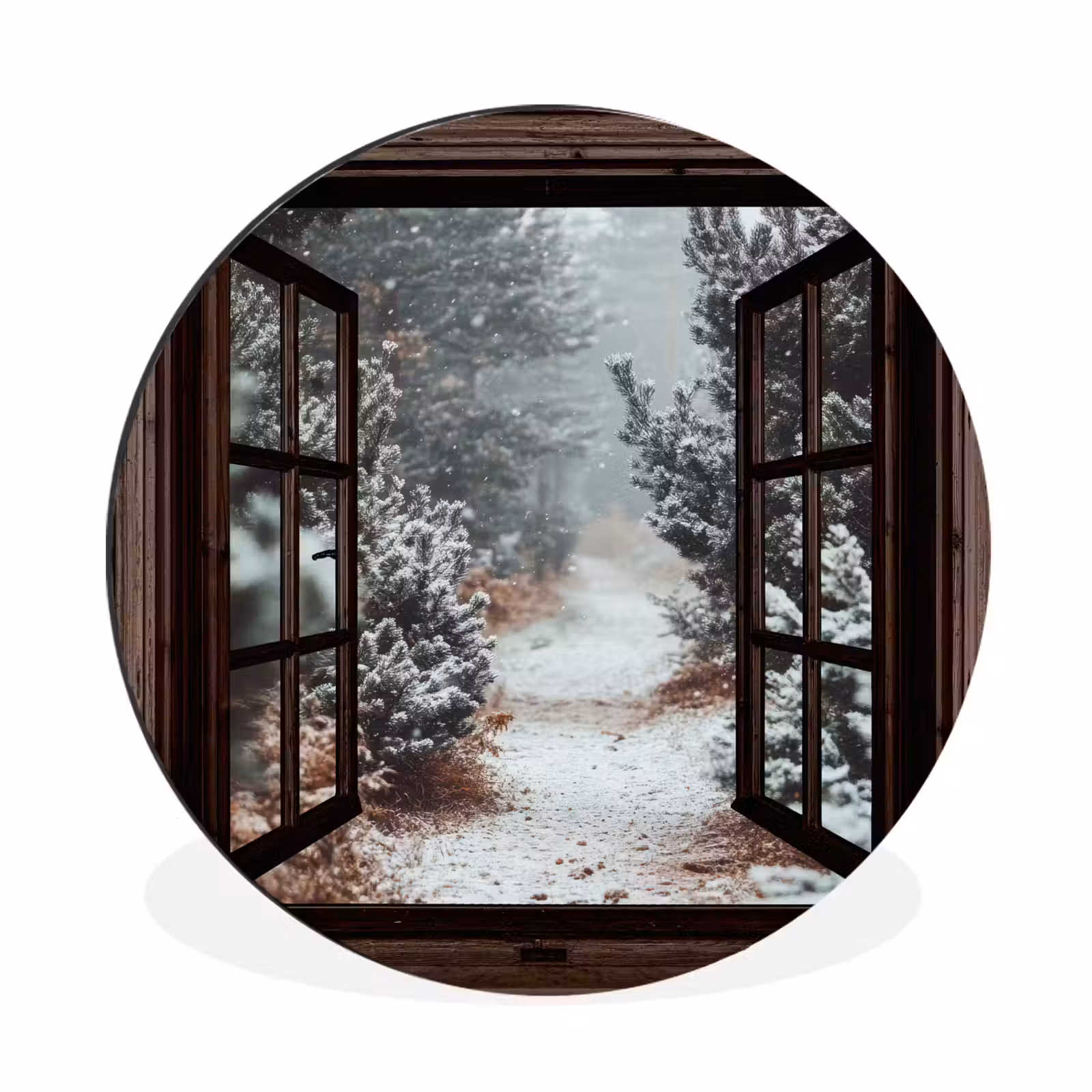 Bos - Winter - Bomen - Natuur - Pad - Doorkijk — 1