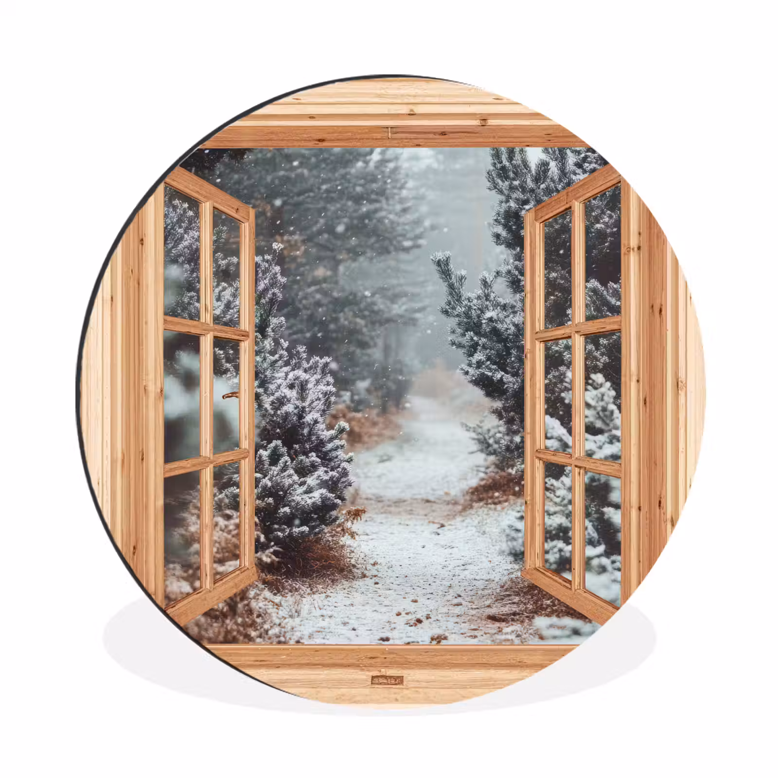 Bos - Winter - Bomen - Natuur - Pad - Doorkijk — 1