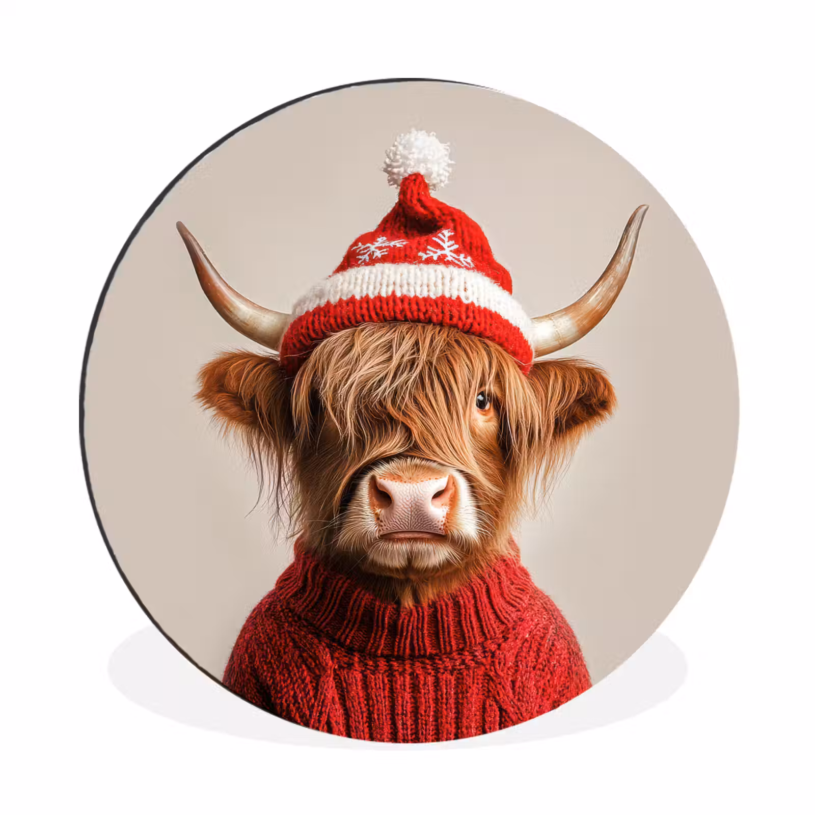 Schotse Hooglander - Kerst - Muts - Trui - Winter — 1