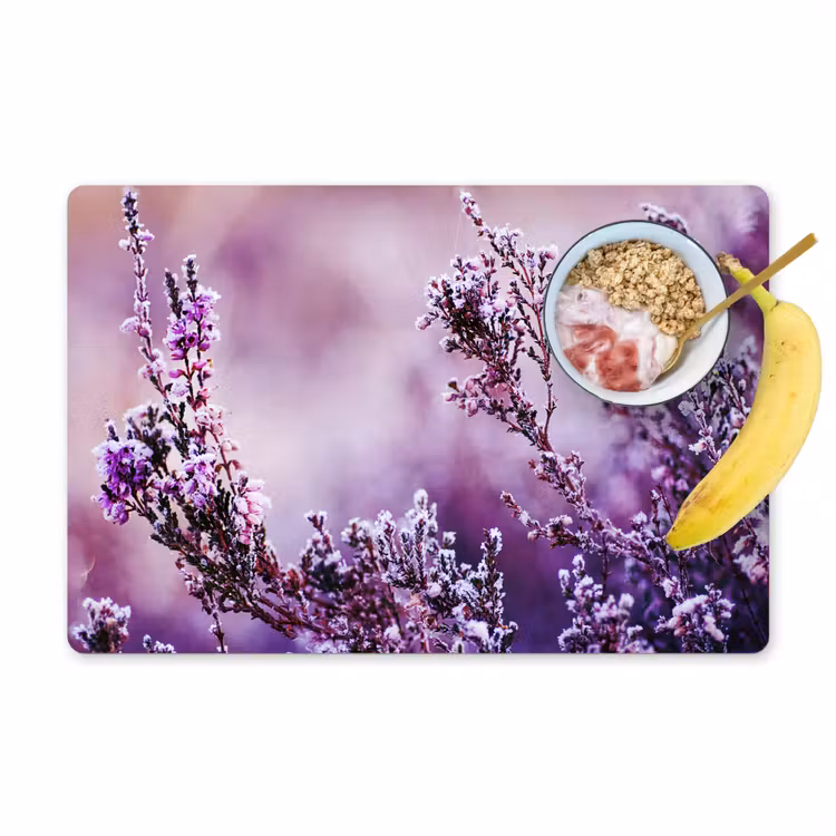 Placemat - 6 stuks - Lavendel - Winter - Bloemen - Paars — 1
