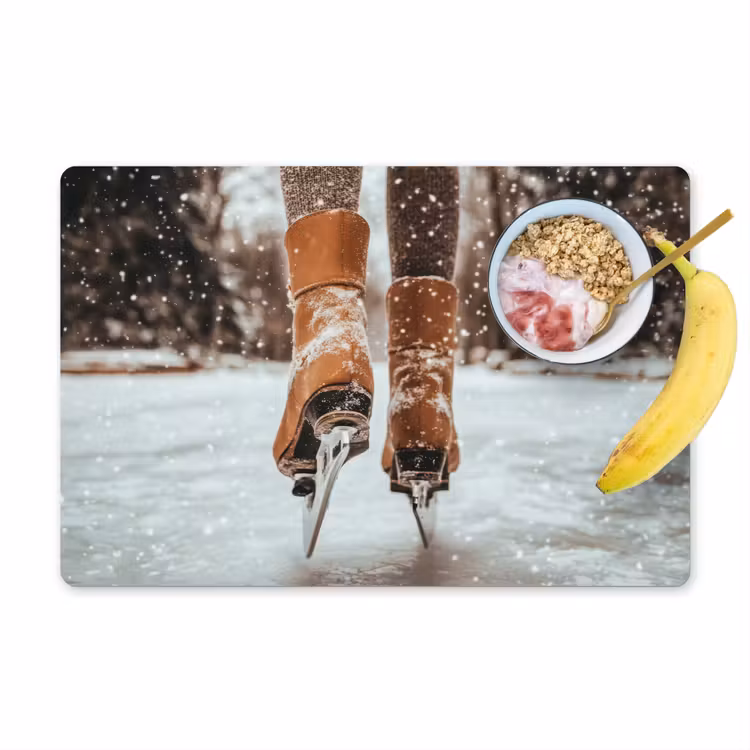 Placemat - 6 stuks - Schaatsen - IJs - Winter - Sneeuw — 1