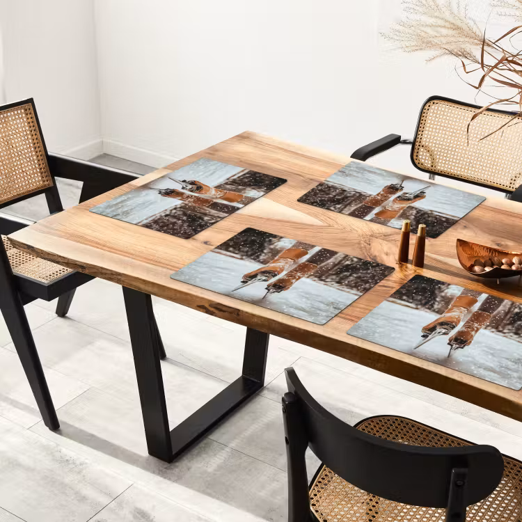 Placemat - 6 stuks - Schaatsen - IJs - Winter - Sneeuw — 3