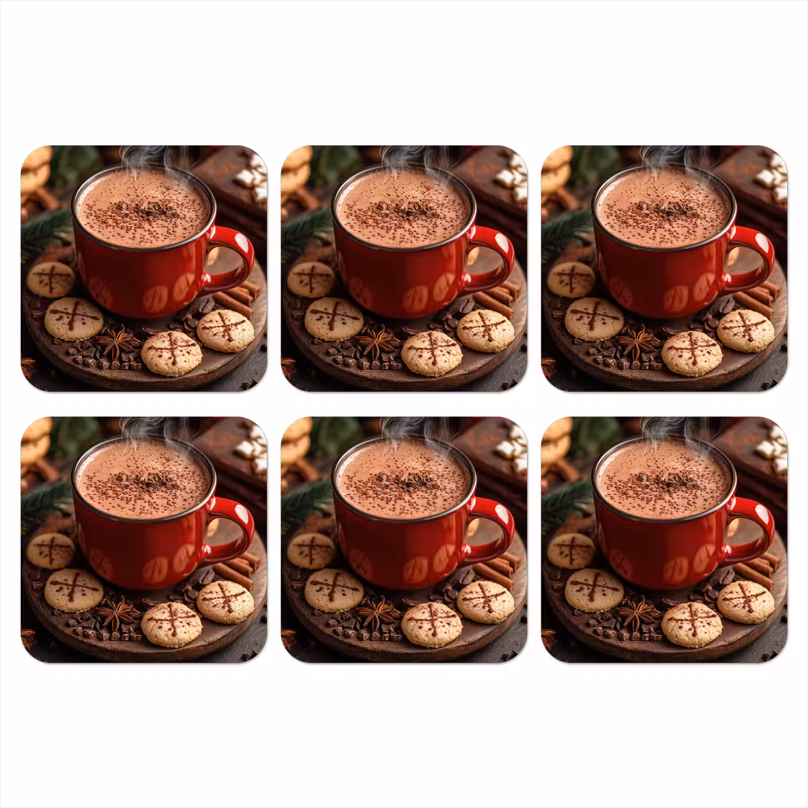 Onderzetter - Chocolademelk - Mok - Winter - Kerst - Gezelligheid — 1