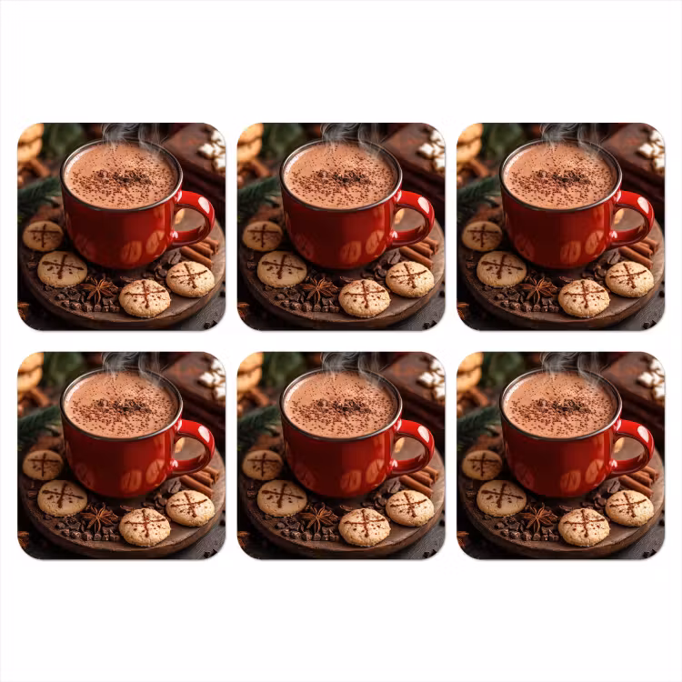 Onderzetter - Chocolademelk - Mok - Winter - Kerst - Gezelligheid — 1