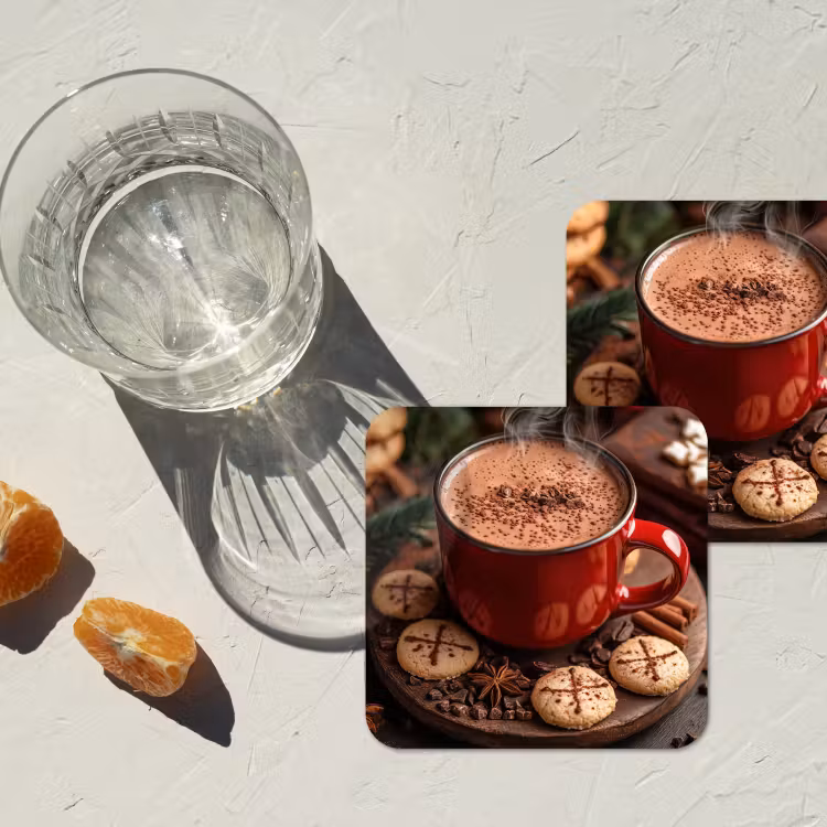 Onderzetter - Chocolademelk - Mok - Winter - Kerst - Gezelligheid — 2