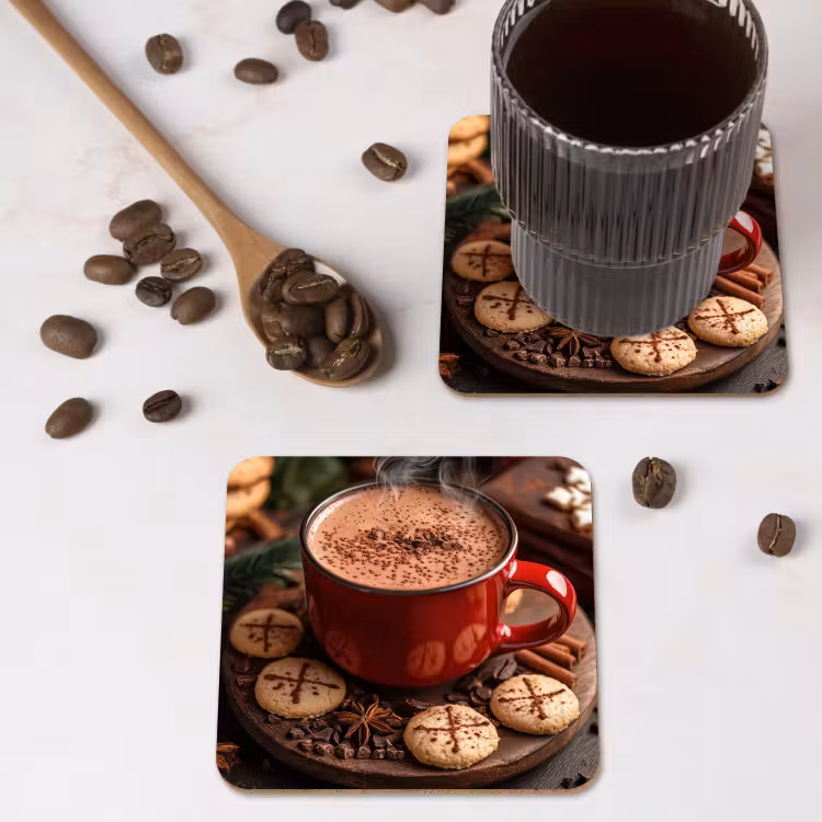 Onderzetter - Chocolademelk - Mok - Winter - Kerst - Gezelligheid — 4