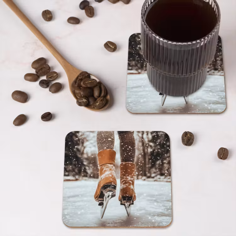 Onderzetter - Schaatsen - IJs - Winter - Sneeuw — 4