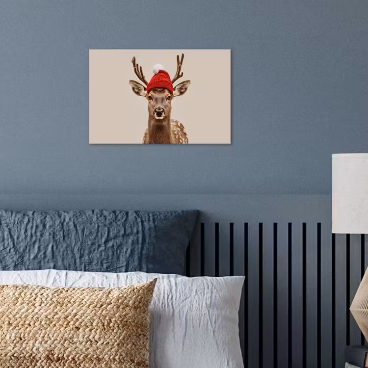 Poster - Hert - Kerst - Muts - Dieren - Winter - Grappig — 3