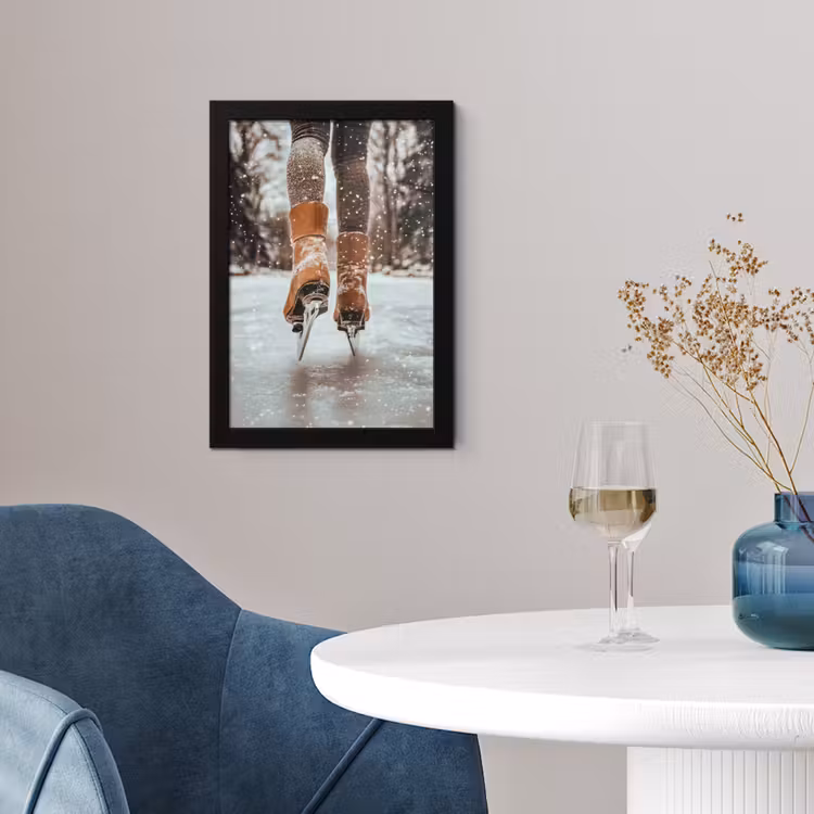 Poster met lijst - Schaatsen - IJs - Winter - Sneeuw — 2