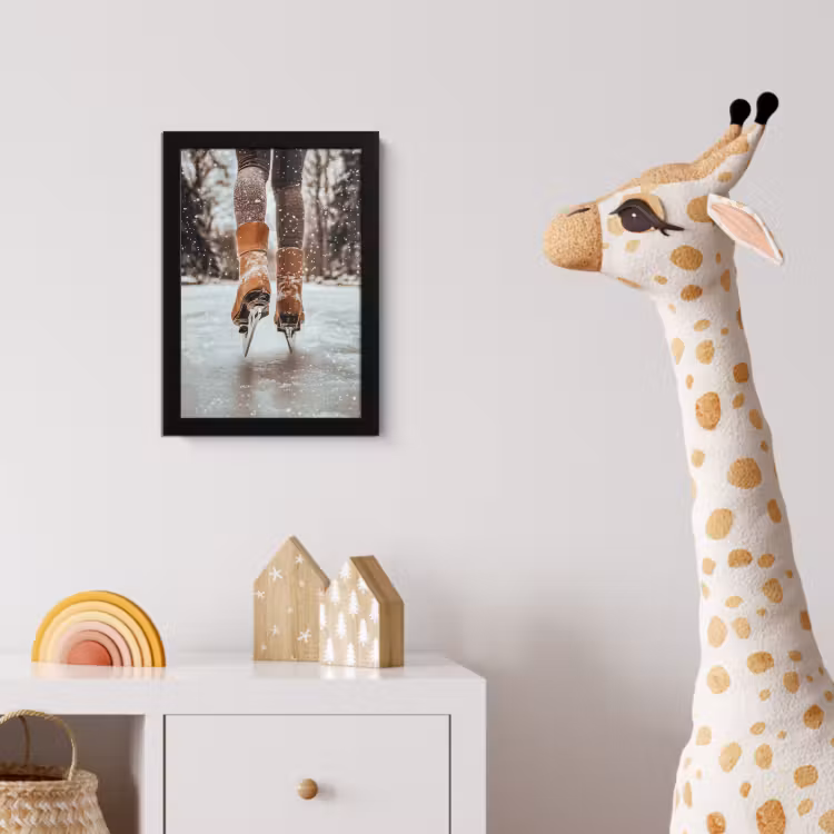 Poster met lijst - Schaatsen - IJs - Winter - Sneeuw — 5