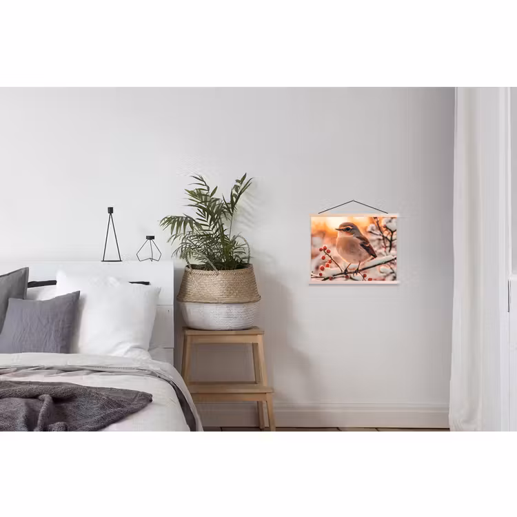 Schoolplaat - Vogel - Tak - Winter - Dieren - Sneeuw — 2