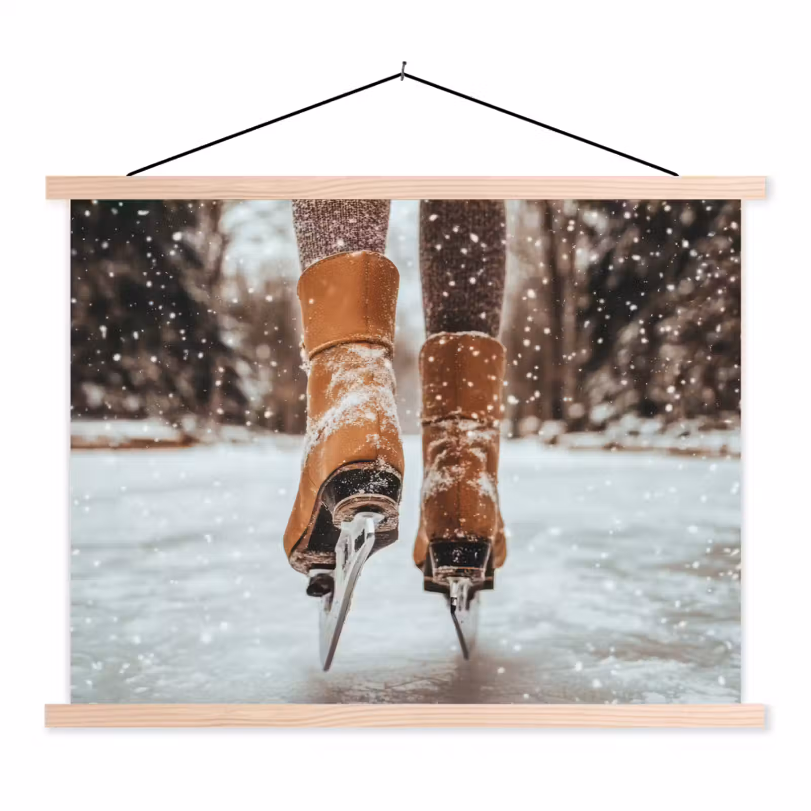 Schoolplaat - Schaatsen - IJs - Winter - Sneeuw — 1