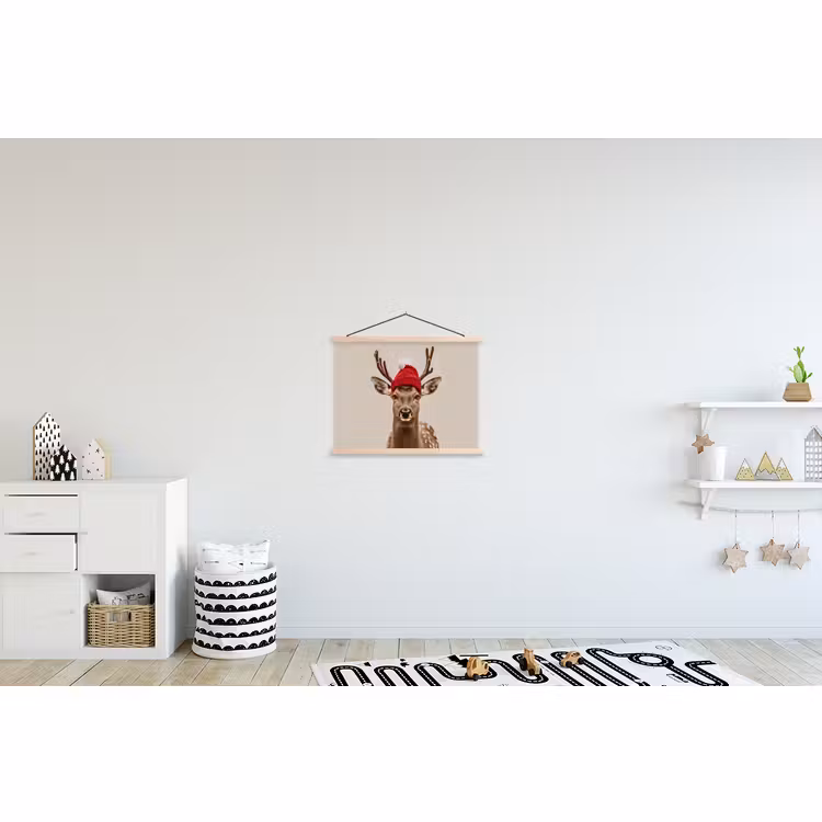 Schoolplaat - Hert - Kerst - Muts - Dieren - Winter - Grappig — 3