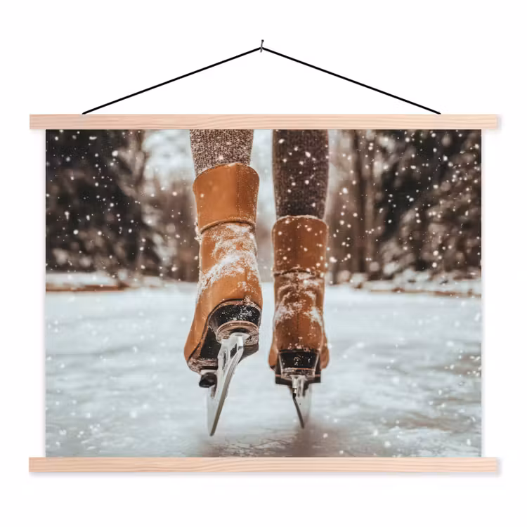 Schoolplaat - Schaatsen - IJs - Winter - Sneeuw — 1