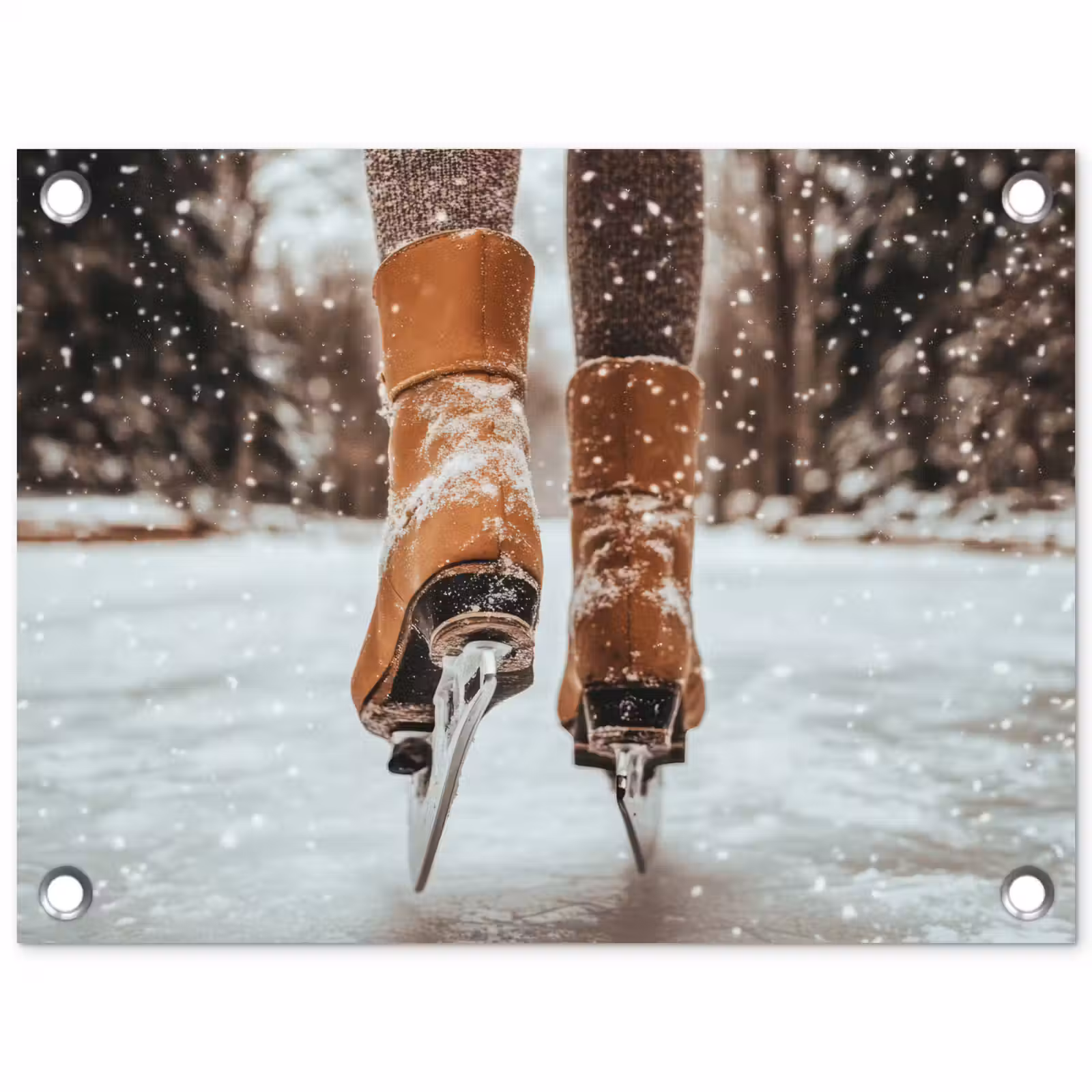 Tuinposter - Schaatsen - IJs - Winter - Sneeuw — 1