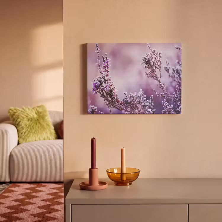 Akoestisch schilderij - Lavendel - Winter - Bloemen - Paars — 2