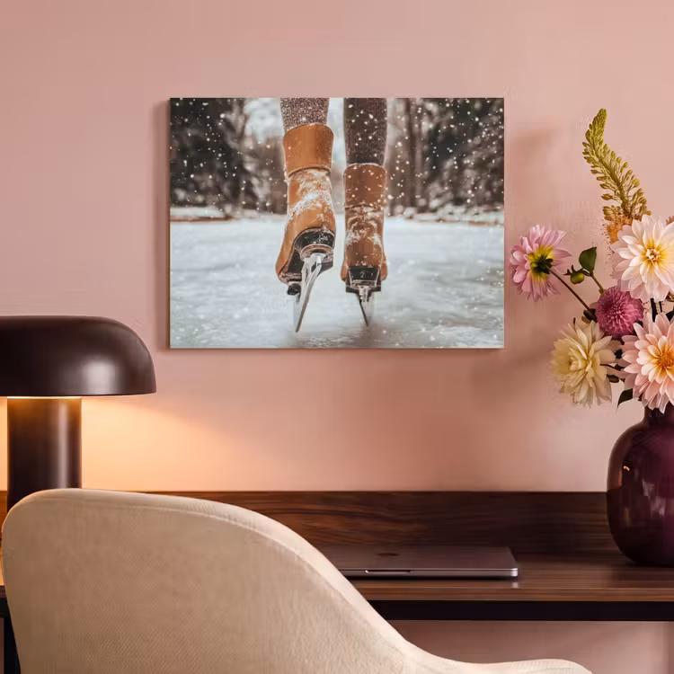 Akoestisch schilderij - Schaatsen - IJs - Winter - Sneeuw — 4