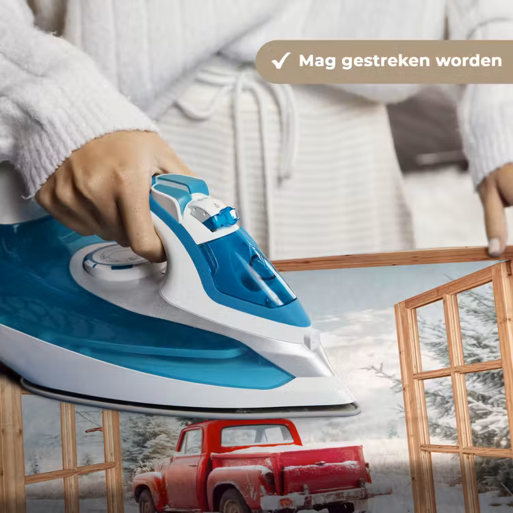 Wandkleed - Doorkijk - Auto - Kerst - Cadeaus - Winter - Landschap — 6
