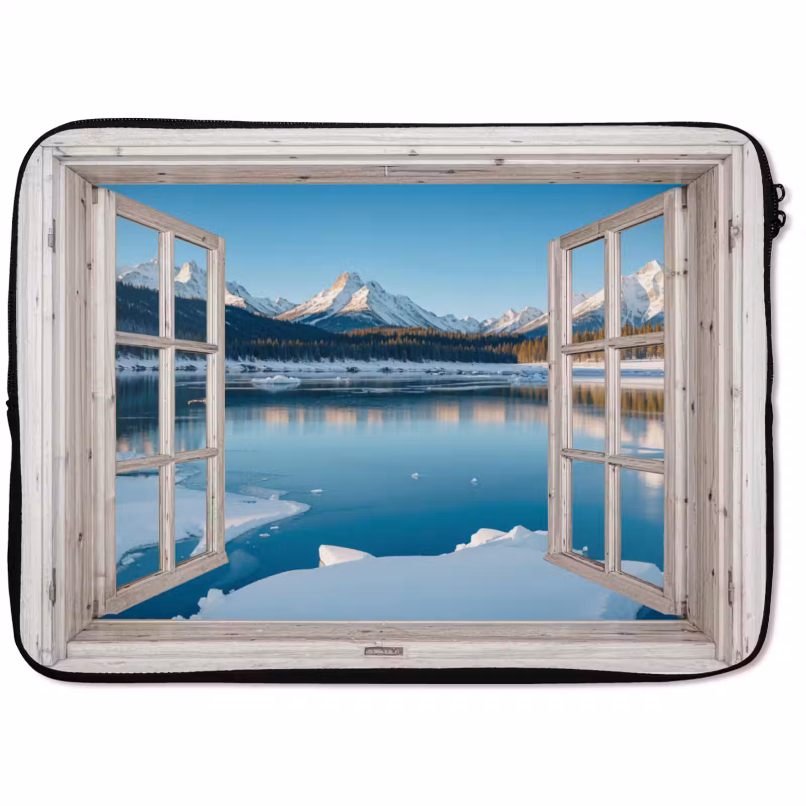 Laptophoes Landschap - Winter - Meer - Bergen - Uitzicht - Doorkijk - Licht — 1