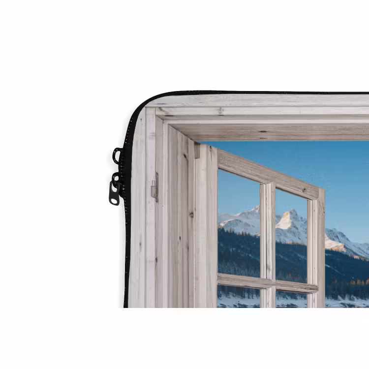 Laptophoes Landschap - Winter - Meer - Bergen - Uitzicht - Doorkijk - Licht — 5