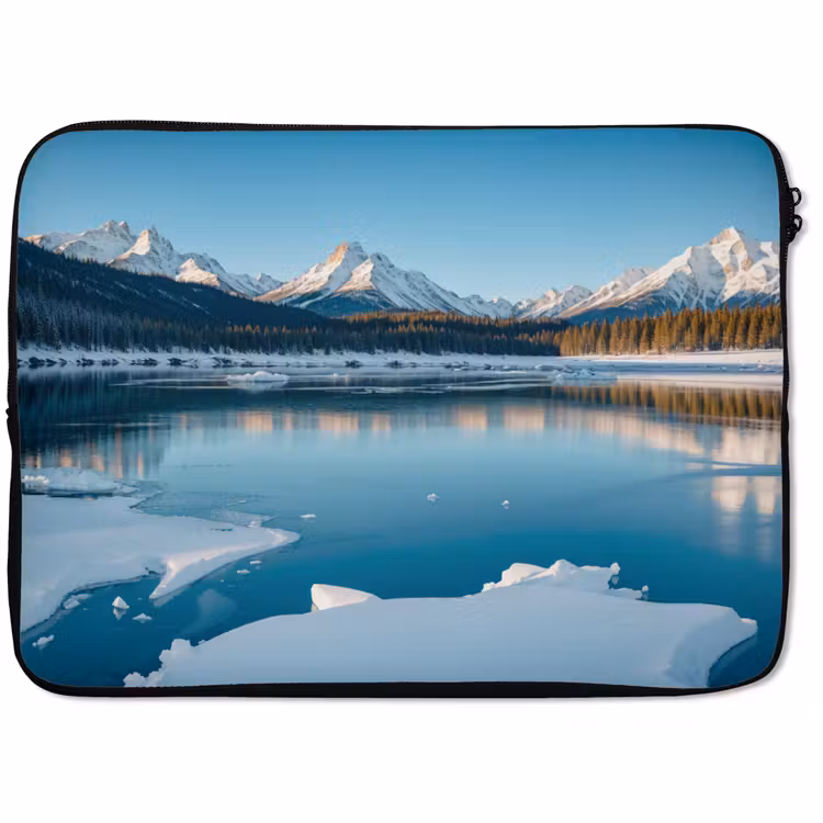 Laptophoes Landschap - Winter - Meer - Bergen - Uitzicht - IJs — 1