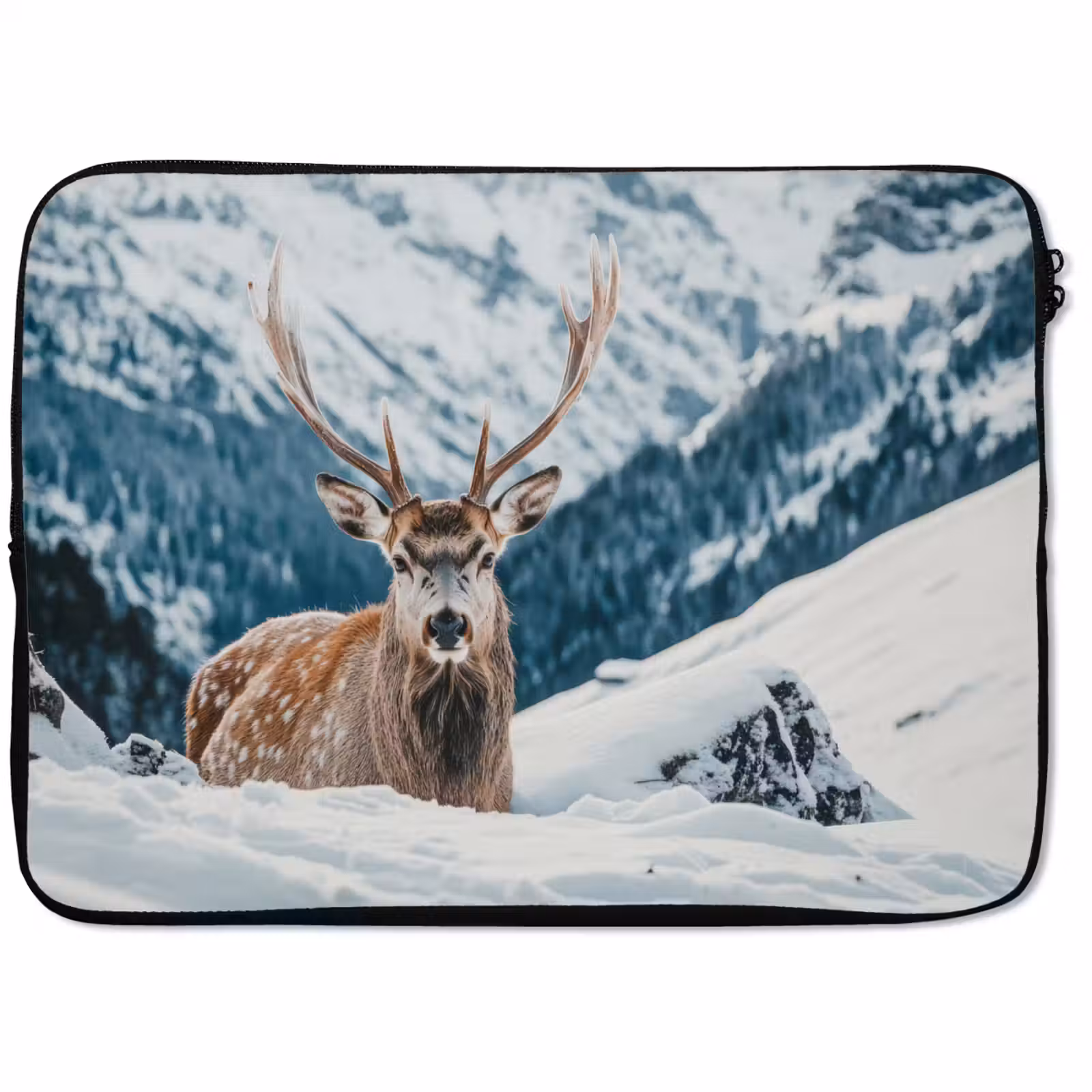 Laptophoes Hert - Landschap - Winter - Natuur - Dieren - Bergen — 1