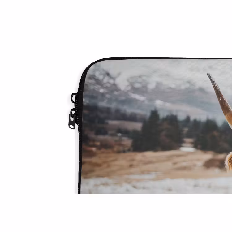 Laptophoes Schotse Hooglander - Landschap - Sneeuw - Bergen - Winter — 5