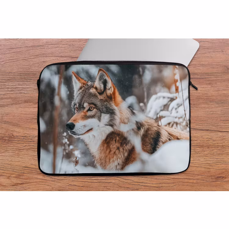 Laptophoes Wolf - Sneeuw - Winter - Dieren - Natuur - Sneeuw — 2