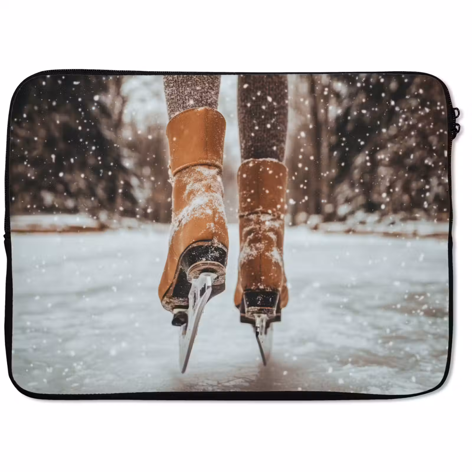 Laptophoes Schaatsen - IJs - Winter - Sneeuw — 1