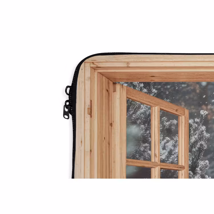 Laptophoes Bos - Winter - Bomen - Natuur - Pad - Doorkijk — 5